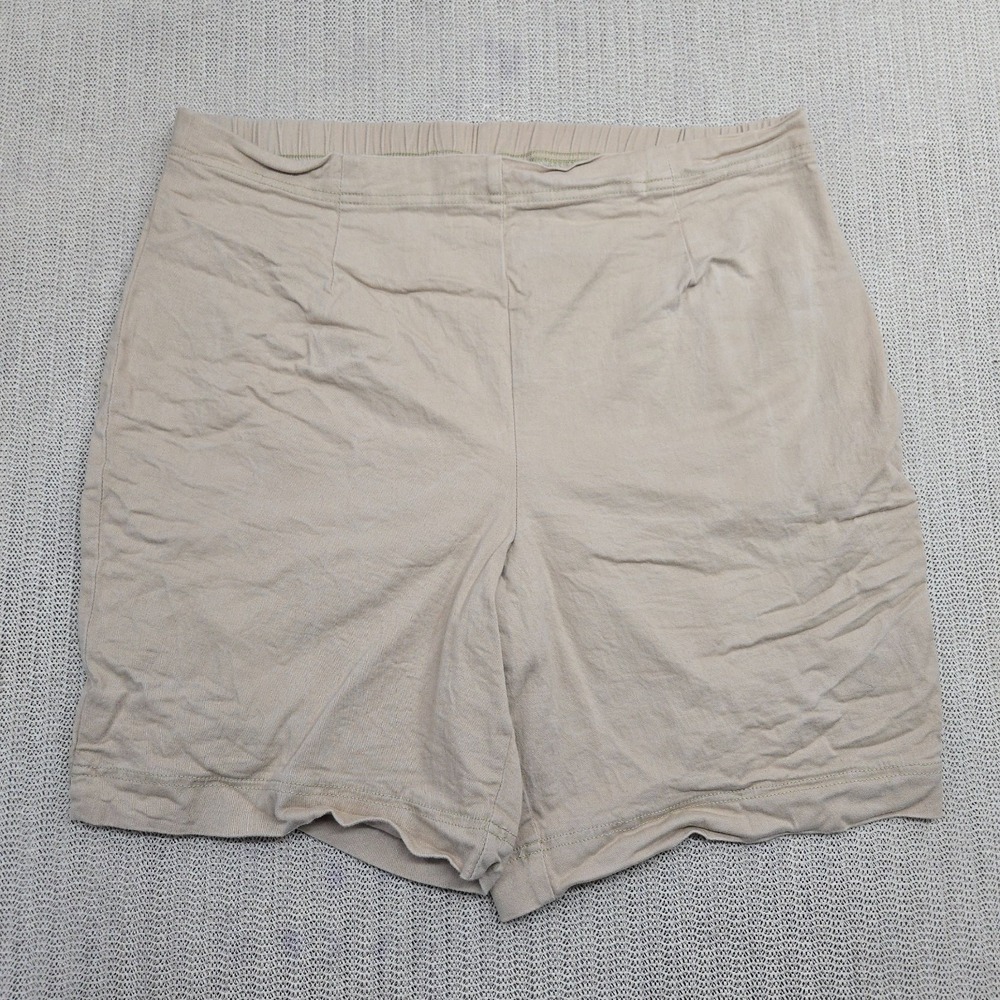 White Stag‎ Shorts Women's 18/20 Stretch Waist Beige Pull On Flat Front Plus
